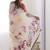 Cream floral mirror work poly georgette saree