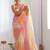 multicolor embellished embroidered poly chiffon saree