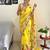 yellow floral embroidered saree