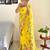 yellow floral embroidered saree