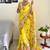 yellow floral embroidered saree