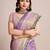 Purple ethnic motifs woven design sequinned kanjeevaram saree