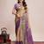 Beige ethnic motifs woven design sequinned kanjeevaram saree