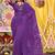 Purple floral printed saree