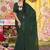green floral printed sequinned  saree