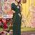green floral printed sequinned  saree