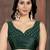 green floral printed sequinned  saree