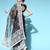 black floral saree with embroidered border
