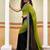 olive polka dot gotta patti pure georgette ikat saree