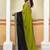 olive polka dot gotta patti pure georgette ikat saree