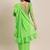 green sequinned  saree