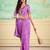 lavender printed sequinned embellished saree