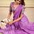 lavender printed sequinned embellished saree