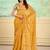 Yellow embellished saree with embellished border