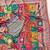 Multicolor ethnic motifs embroidered pure chiffon saree