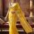 yellow woven design zari silk blend designer banarasi saree