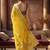 yellow woven design zari silk blend designer banarasi saree