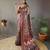 Beige floral printed saree