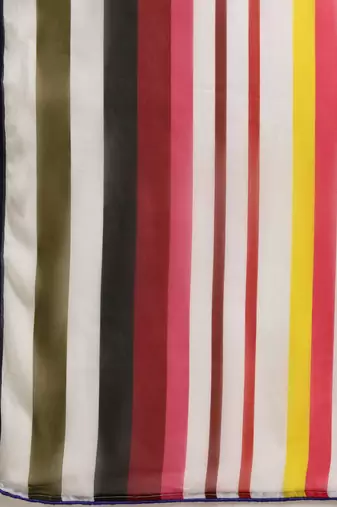 white striped pure georgette saree