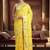 yellow woven design zari silk blend designer banarasi saree