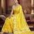 yellow woven design zari silk blend designer banarasi saree