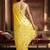 yellow woven design zari silk blend designer banarasi saree