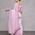 pink pink & red ethnic motifs embroidered pure georgette saree