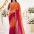 multicolor embellished embroidered satin heavy work saree