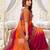 multicolor embellished embroidered satin heavy work saree