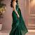 green pure chiffon saree with blouse piece