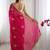 Pink embellished sequinned satin designer saree