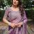 purple sequinned border pure chiffon ilkal saree
