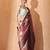 Pink floral woven design kanjeevaram saree with unstitched blouse piece