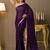 Purple embellished sequinned satin saree