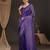 Purple ethnic motifs zari silk blend kanjeevaram saree