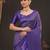 Purple ethnic motifs zari silk blend kanjeevaram saree