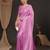 Pink woven design zari silk blend kanjeevaram saree
