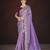 Lavender floral embroidered silk blend saree