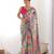pink bandhani mirror work pure chiffon bandhani saree