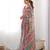 pink bandhani mirror work pure chiffon bandhani saree