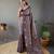 black ethnic motifs printed saree