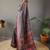 grey floral  saree