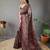grey floral printed saree