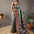 green kalamkari saree with blouse piece