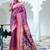 purple ethnic woven design zari kanjeevaram saree