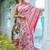 Pink ethnic motifs woven design zari kanjeevaram saree