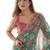green ethnic motifs mirror work designer saree with unstitched blouse piece