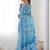 Blue tie and dye embellished mirror work saree