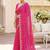 Pink ethnic motifs gotta patti pure georgette heavy work leheriya saree