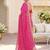 Pink ethnic motifs gotta patti pure georgette heavy work leheriya saree